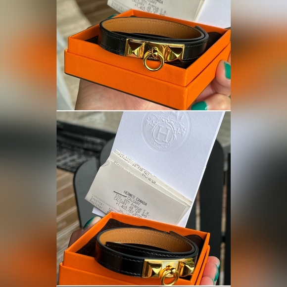 Hermes Rivale Double Tour leather bracelet - Picture 4 of 6